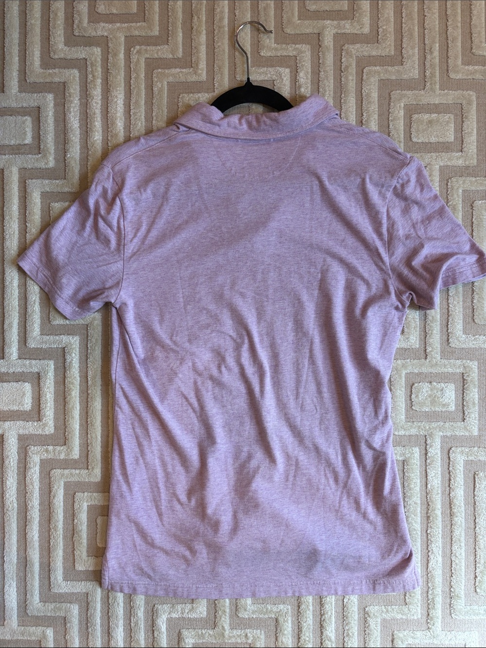 Faherty Men's Heathered Lilac Polo - Picture 4 of 6